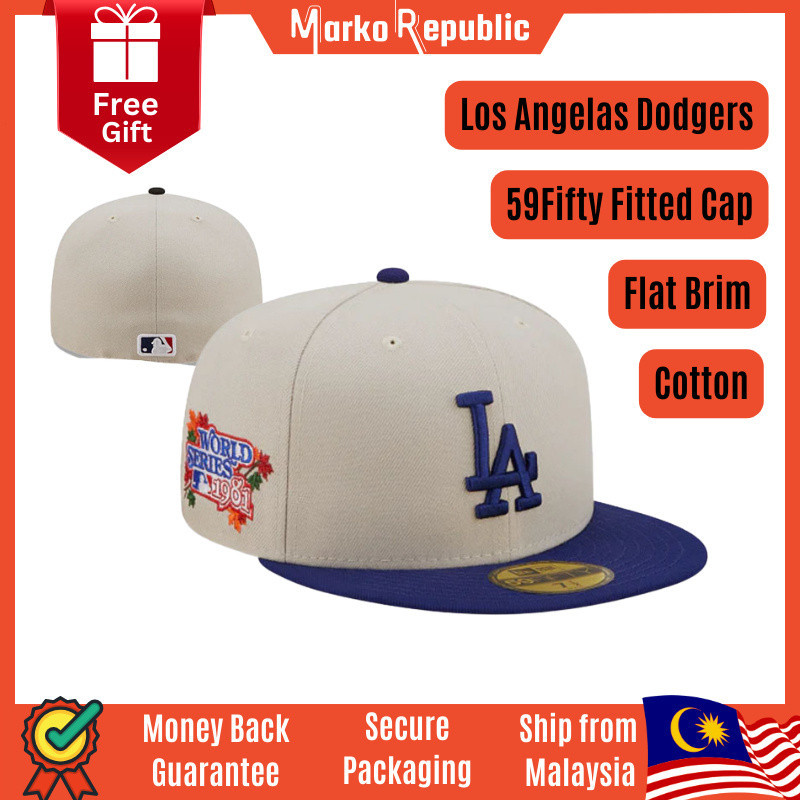 New Era MLB LA Los Angeles Dodgers 中性男式女式 59FIFTY 合身 SnapBac