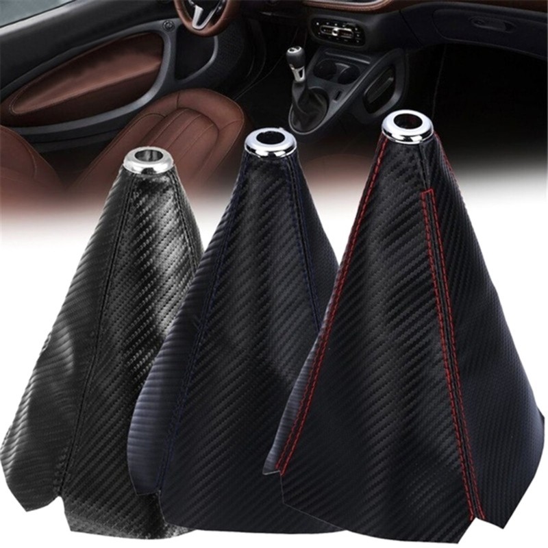 Rox 汽車換檔器桿桿行李箱防塵罩綁腿套環碳纖維防塵罩