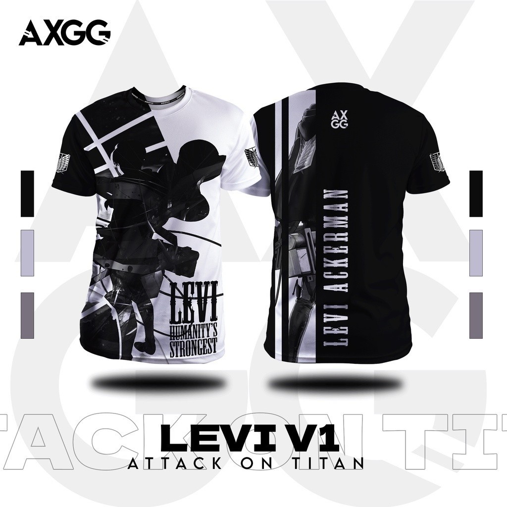 時尚攻擊 AXGG“進擊的巨人 - Levi Ackerman”動漫 T 恤