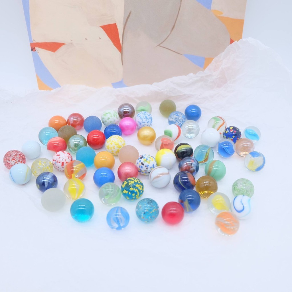 多款混裝不重複16mm玻璃彈珠玻璃球懷舊玩具兒童禮物玻璃珠裝飾