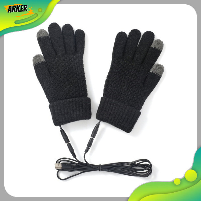 Areker 1 雙加熱手套內置加熱片 5V 1A USB 供電冬季保暖保暖手套帶觸摸屏