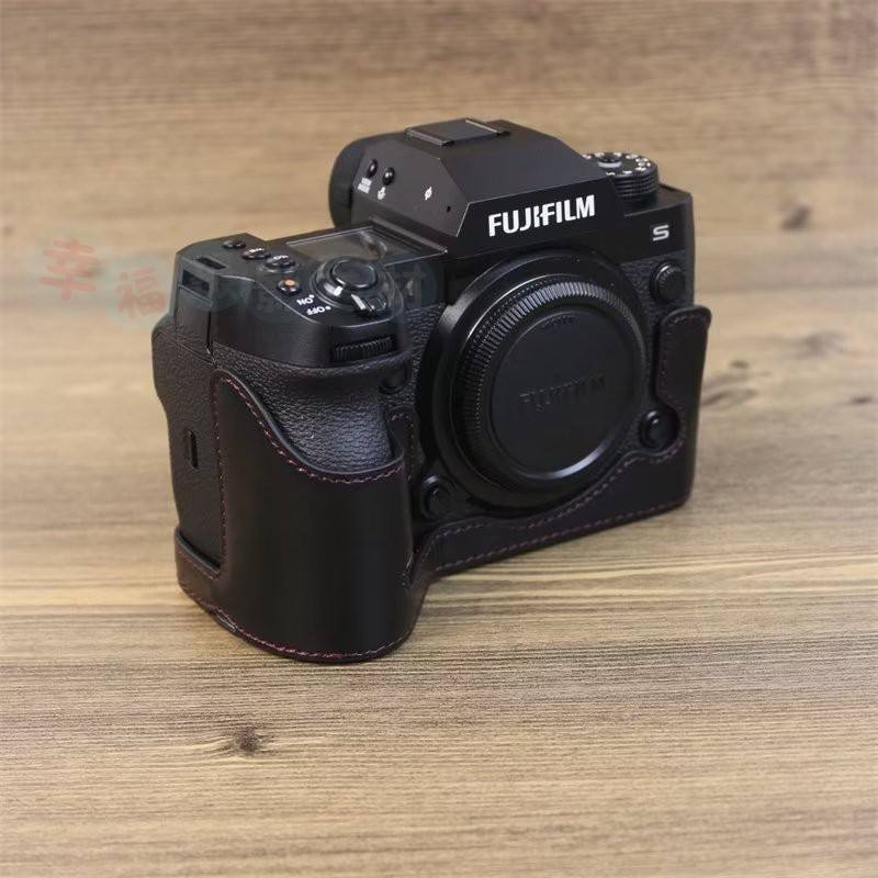 適用富士X-H2S皮套底座保護套 xh2s微單相機包半套螺絲便攜攝影包