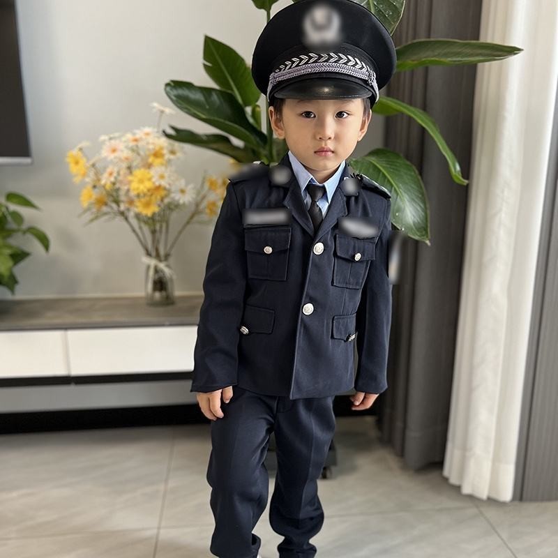 兒童警察服 小警官表演服 角色扮演小交警制服