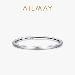 Ailmay 925 純銀簡單可堆疊手指戒指女士珠寶禮品