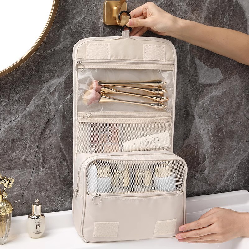 化妝包女便攜大容量收納袋2023新款摺疊旅行護膚品洗漱包盒收納包熱銷