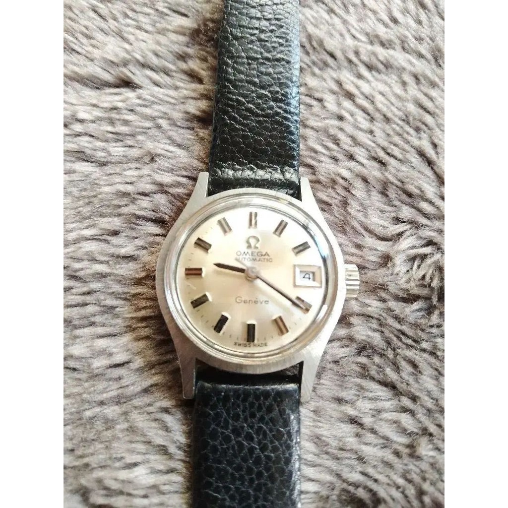 OMEGA 歐米茄 手錶 DATE Geneve LADY MATIC 銀色 自動上鍊 日本直送 二手
