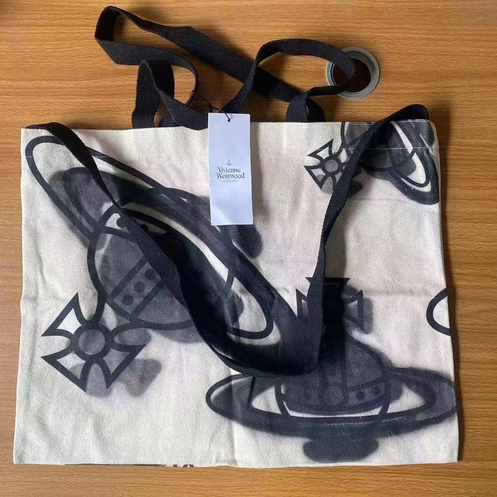 Vivienne Westwood 帆布包女士斜背包手提時尚購物袋印花潮包