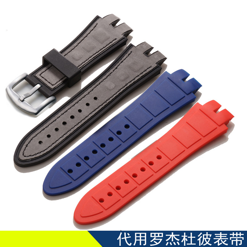 高品質羅傑杜彼 Roger Dubuis EXCALIBUR王者系列 磨砂牛皮膠錶帶28mm男