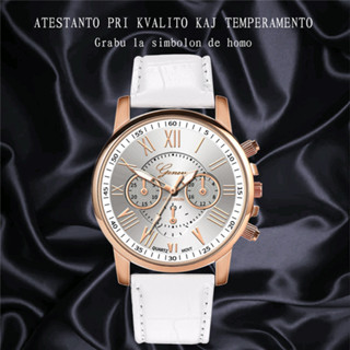 XGBN 熱銷Watch日內瓦石英錶皮帶手錶男士情侶手錶女腕錶