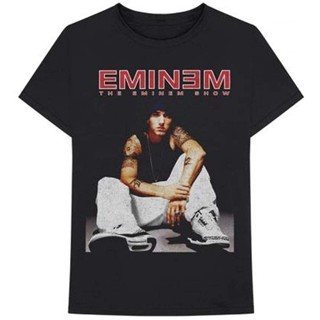 Bravado Eminem 坐姿秀休閒短袖上衣印花棉質男士 T 恤加大碼生日禮物