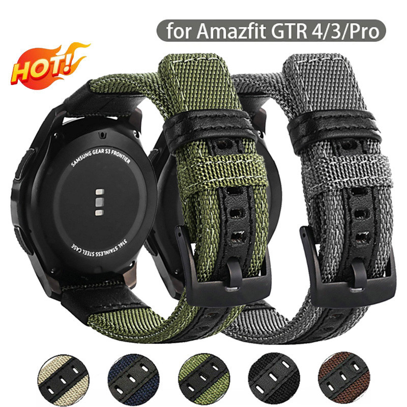 20 22mm 適用於 Amazfit GTR 4/3 Pro/Stratos 尼龍錶帶適用於 Amazfit GTS
