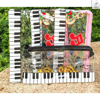 【鼎達文化】音符鋼琴透明筆袋 鉛筆盒 學生 PVC