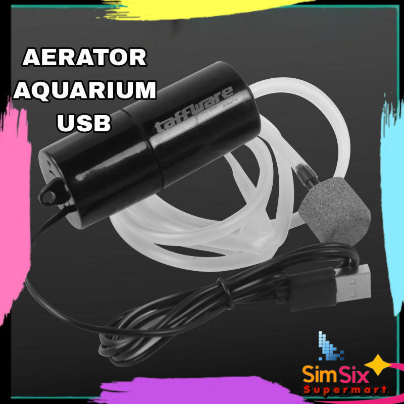 氣泡生產水族箱增氧器水族箱魚缸增氧器 USB 1w 中的附加氧氣