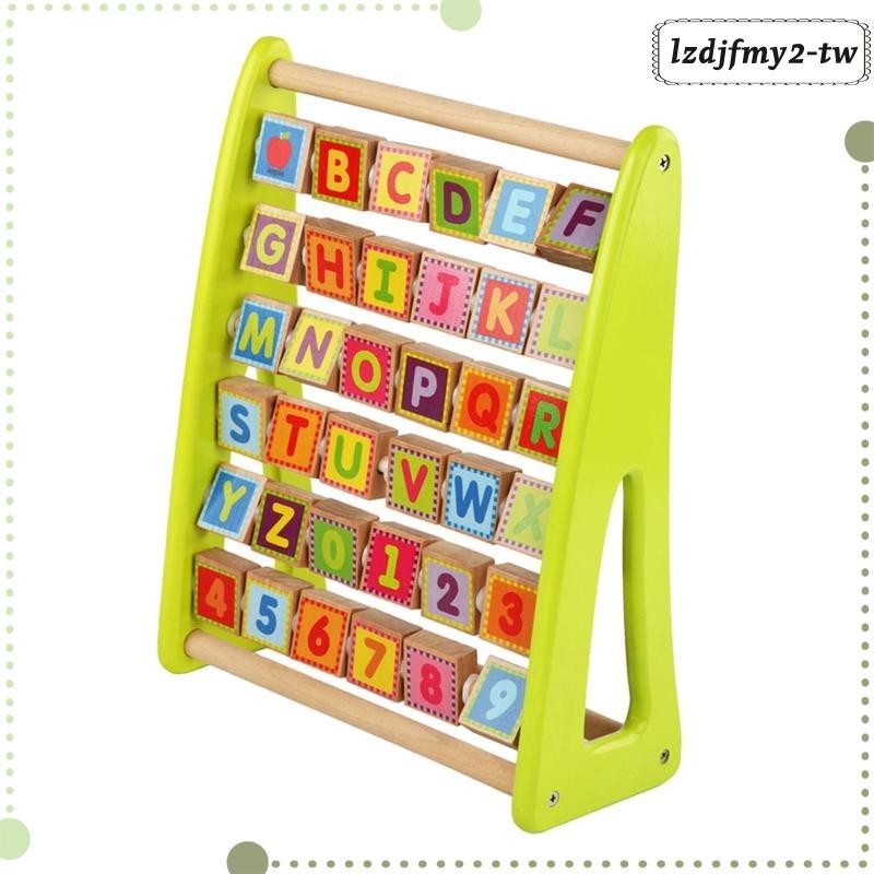 [LzdjfmydcTW] 算盤木製計數架木製算盤教育早教玩具蒙台梭利字母玩具字母數學兒童女孩