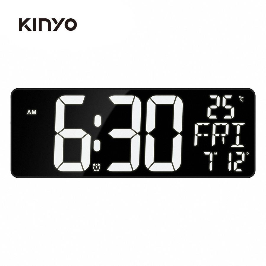 KINYO LED鏡面大螢幕電子鐘/ TD-3010 eslite誠品