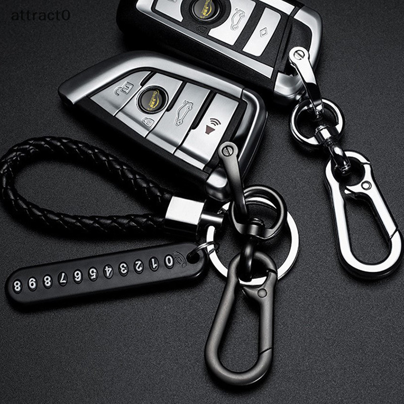 Attact 防丟車鑰匙挂件開口環鑰匙扣電話號碼卡鑰匙圈汽車龍蝦扣鑰匙扣汽車配件 TW