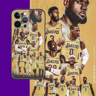 【Aimeidai】 Iphone 手機殼 NBA 2020 Lakers Championship 印花印花液態矽膠防