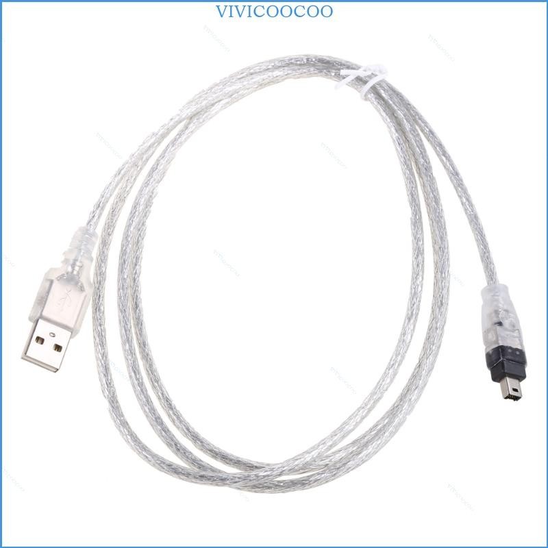 Vivi USB 數據線 iEEE 1394 4 針轉 USB 迷你插頭火線,適用於迷你 DV HDV 攝像機 1 4m