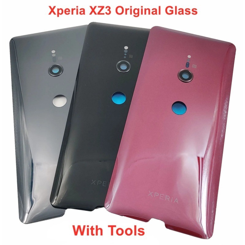大猩猩玻璃適用於索尼 Xperia XZ3 100% 原裝全新電池蓋後蓋蓋後面板外殼 + 相機鏡頭 + 貼紙