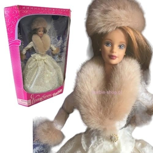 美國正版1998冬季晚宴禮服金髮甜美芭比娃娃收藏