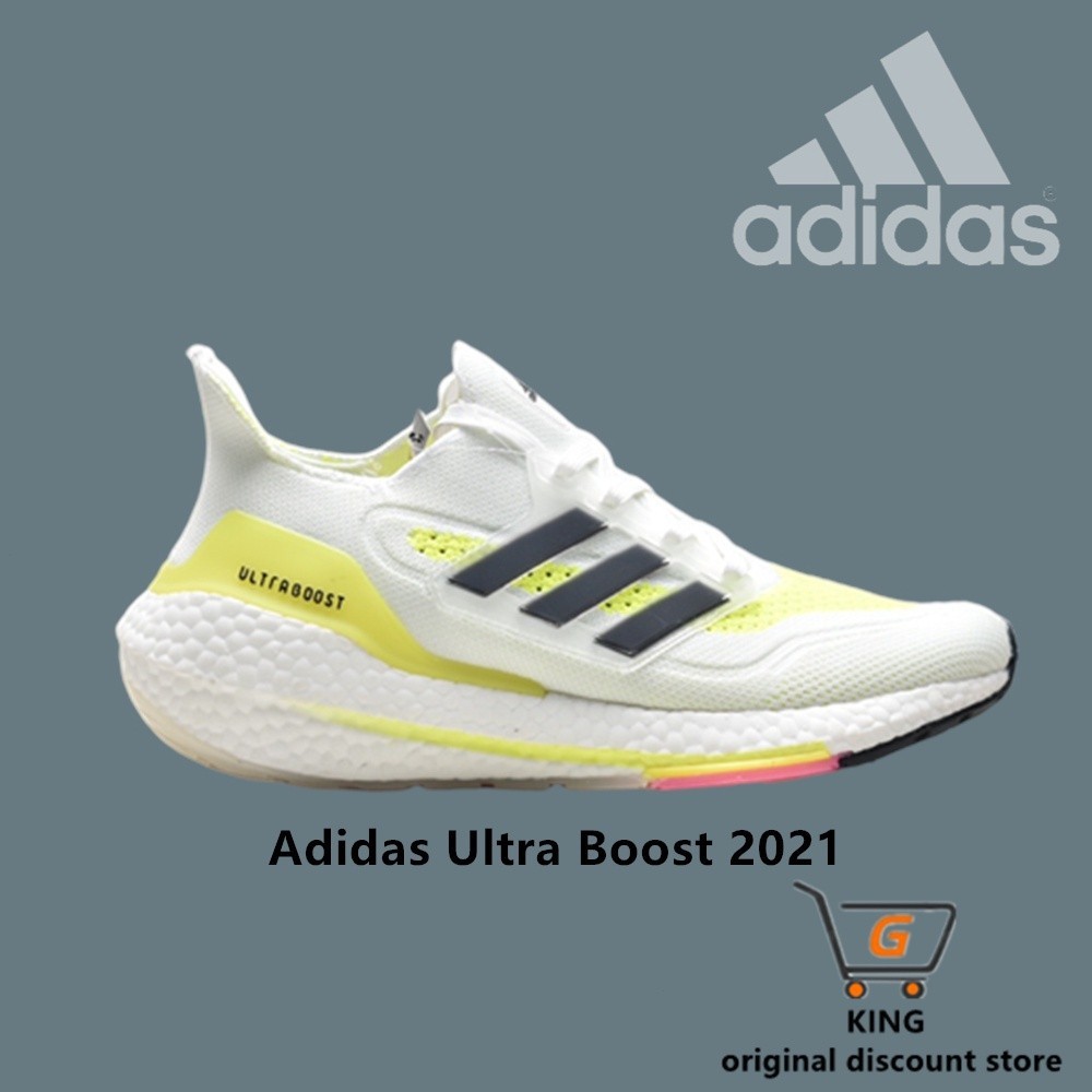Ultra Boost 2021“白色半透明藍”ub2021全長爆米花休閒運動跑鞋006