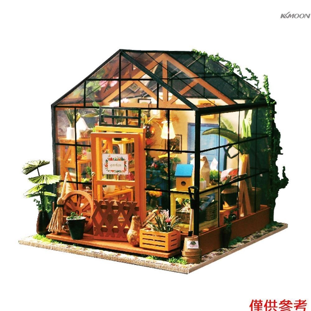 Diy娃娃屋木製房間組裝套件家居裝飾微型房屋模型自裝仿真娃娃屋