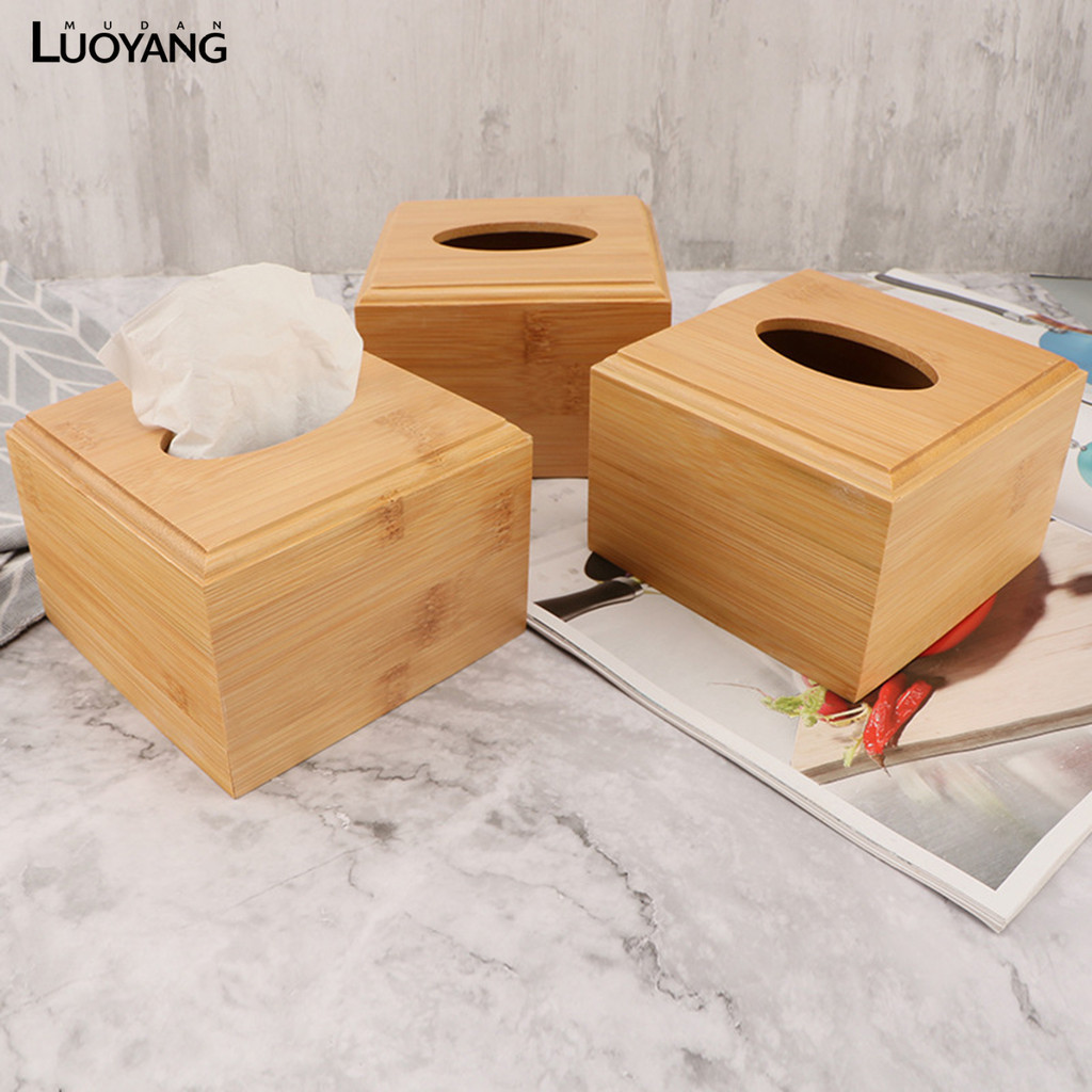 洛陽牡丹 桌面車用竹製餐巾紙盒抽紙盒面紙抽盒擦手紙巾盒