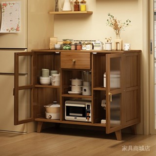 【大甩賣】【免運費】【批發價】實木餐邊櫃多層收納廚房儲物櫃置物架客廳多功能茶水櫃碗櫃置物櫃gbap3dvum3
