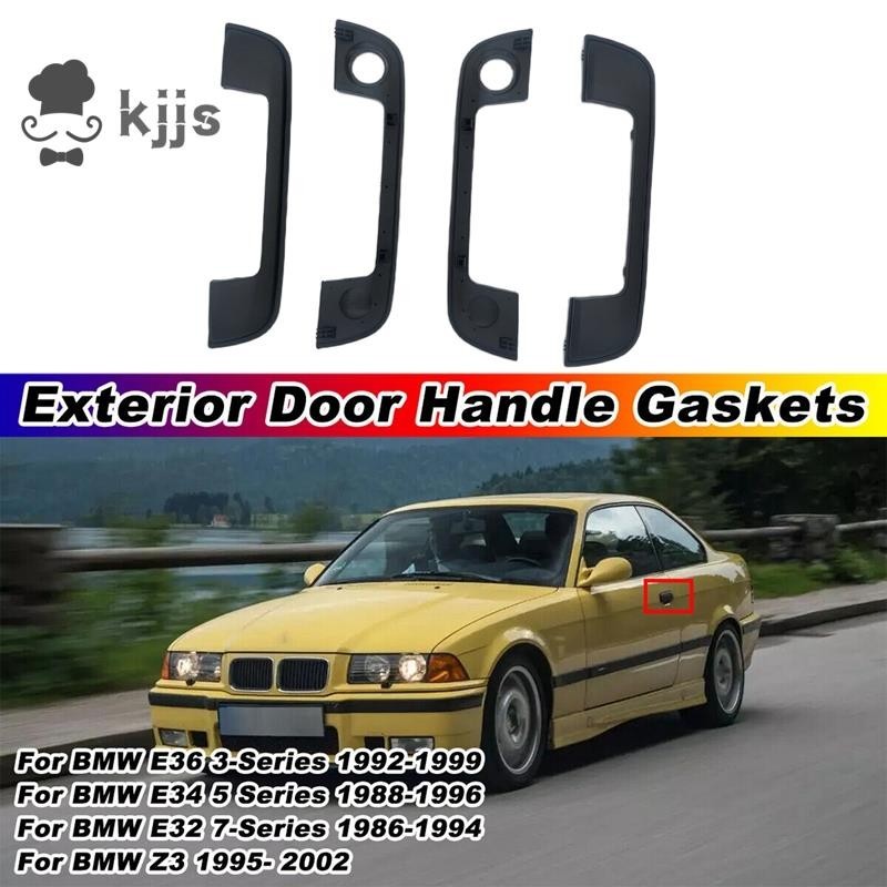 BMW 51218122441 51218122442 4 件裝汽車前後門把手蓋帶密封件適用於寶馬 E36 E34 E3