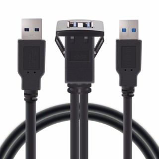 1m/2m 插座電纜 USB 3.0 汽車嵌入式安裝公對母延長線