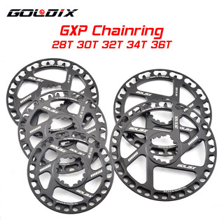 、GOLDIX自行車帶護盤曲柄鏈輪 GXP規格28-36T陽極氧化超輕童車盤片