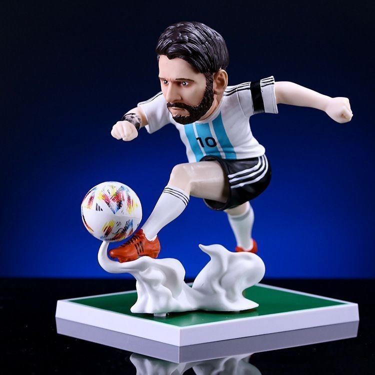 世界盃 足球明星公仔模型擺飾 阿根廷梅西葡萄牙C羅人偶模型