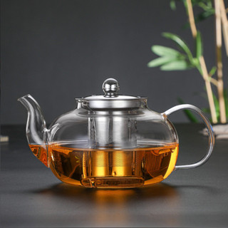 耐熱玻璃茶具花茶壺加厚玻璃壺帶不鏽鋼過濾加厚功夫茶壺泡茶壺