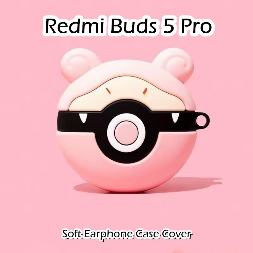 【高品質】適用於 Redmi Buds 5 Pro 保護套防摔創意卡通軟矽膠耳機套保護套