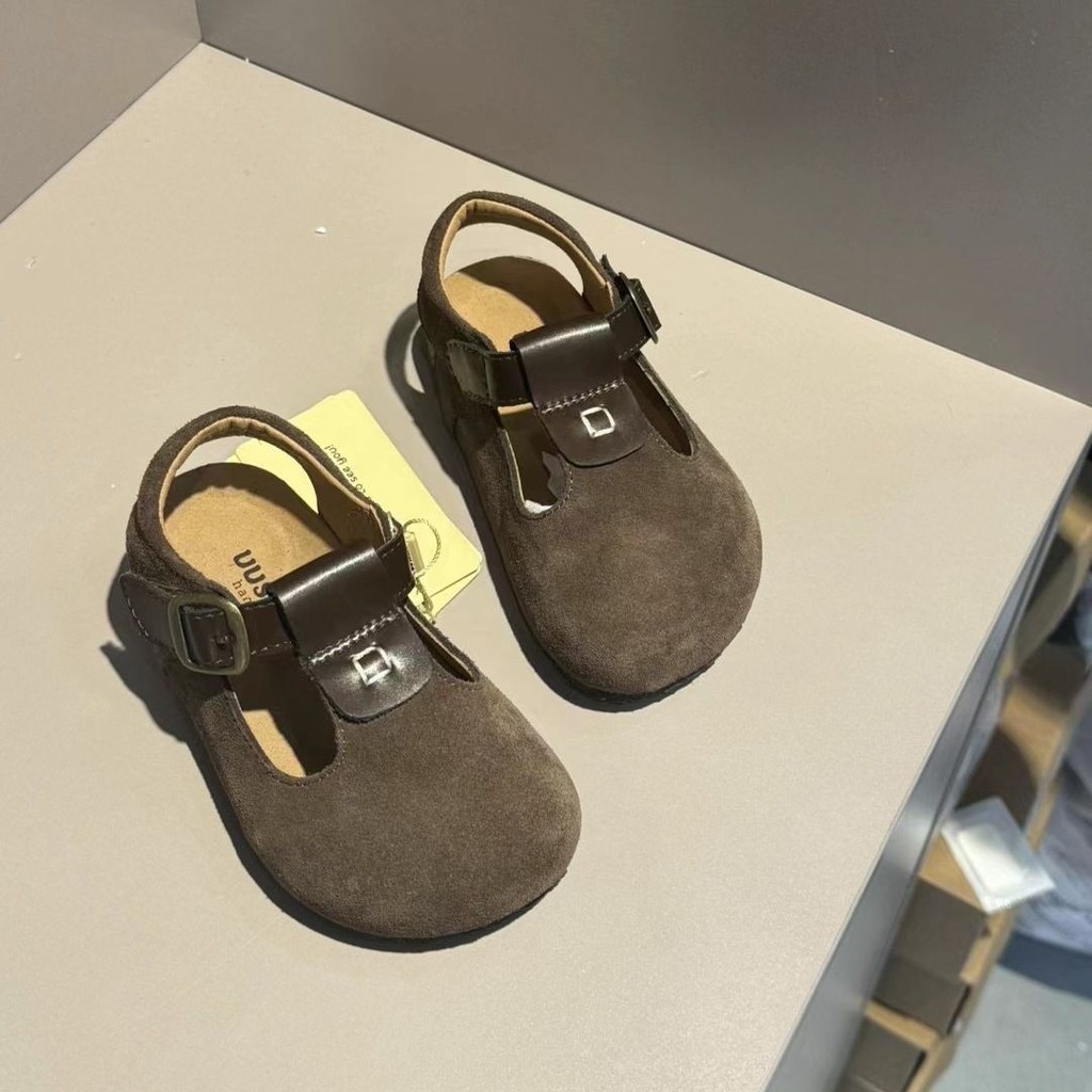 BIRKENSTOCK 兒童涼鞋夏季2024新款露趾拖鞋勃肯復古拖鞋兒童時尚鞋平底增高休閒