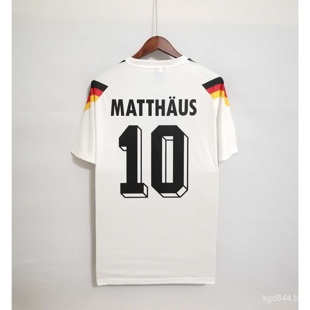 1990 年德國 MATTHAUS KLINSMANN 高品質定制 T 恤,適合家庭復古足球球衣。
