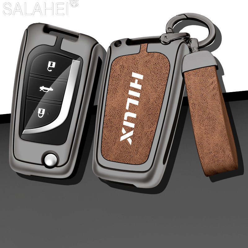 豐田 Hilux Surf Vigo Revo 2017 2018 汽車配件的汽車鑰匙套外殼保護鑰匙扣