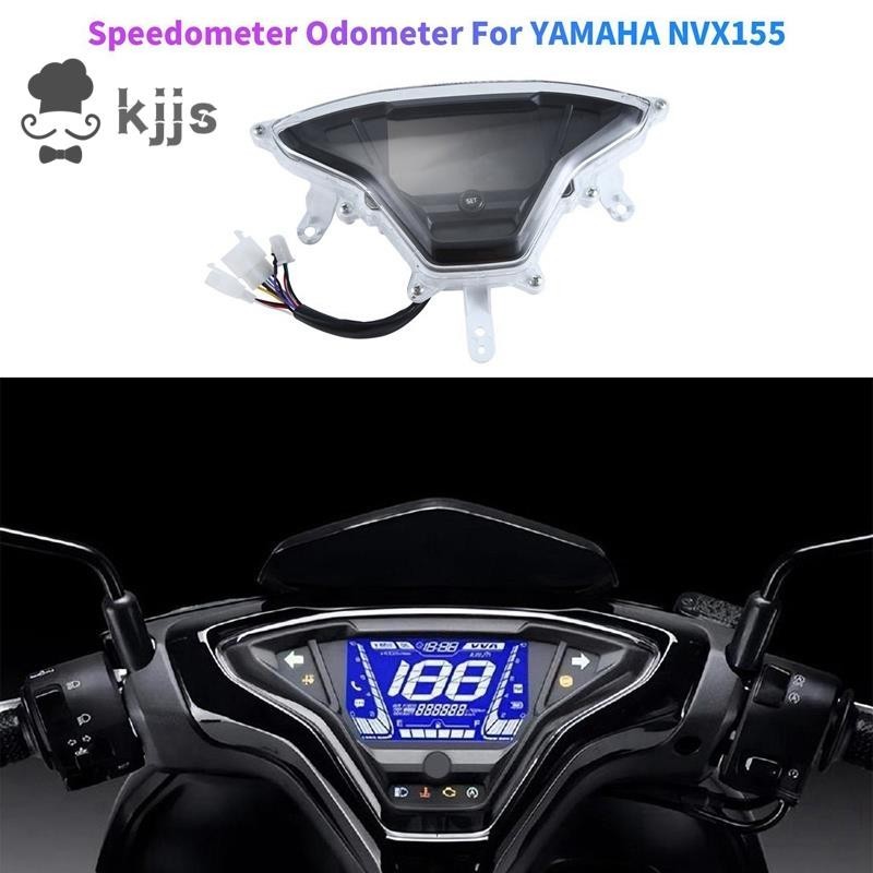 山葉 1 件裝摩托車數字車速表里程表零件黑色適用於 YAMAHA NVX155
