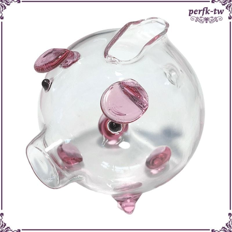 [PerfkTW] 透明玻璃豬存錢罐儲物瓶兒童和成人省錢盒