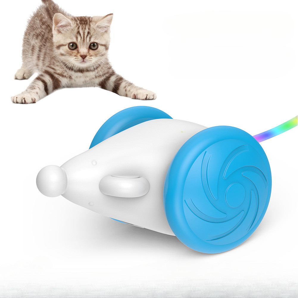 跨境新品智能發光老鼠貓玩具耐咬磨牙寵物玩具用品電動狗狗玩具