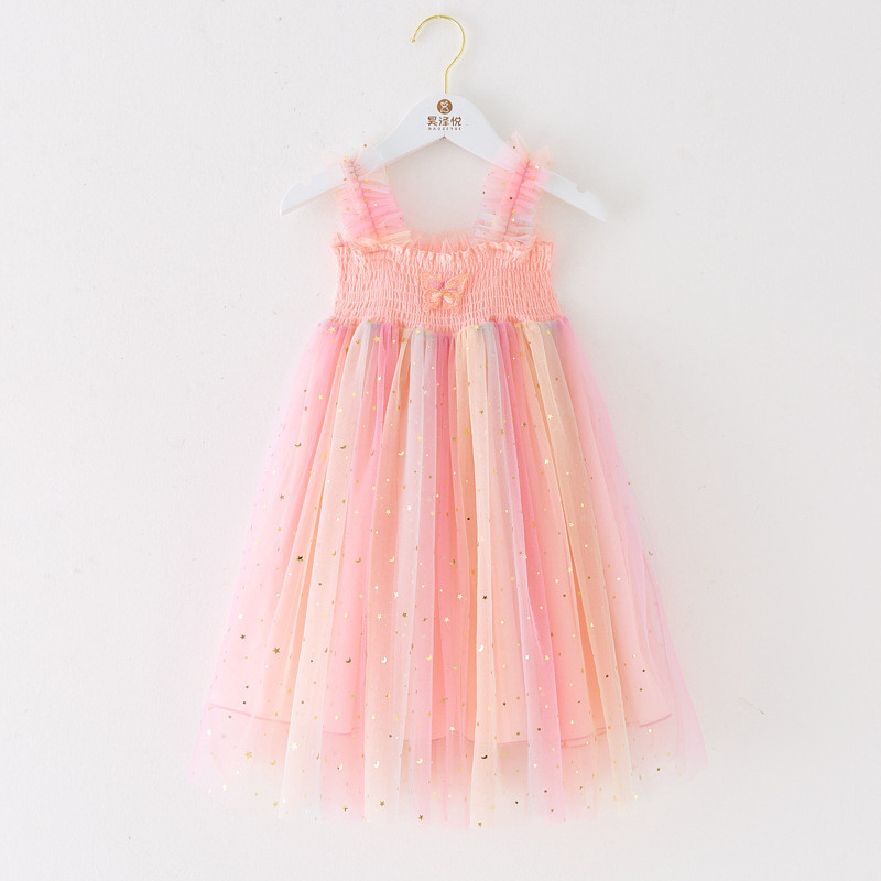 兒童公主裙  網紗洋裝  吊帶小禮服  派對蓬蓬洋裝  生日禮服裙  仙女洋氣裙子