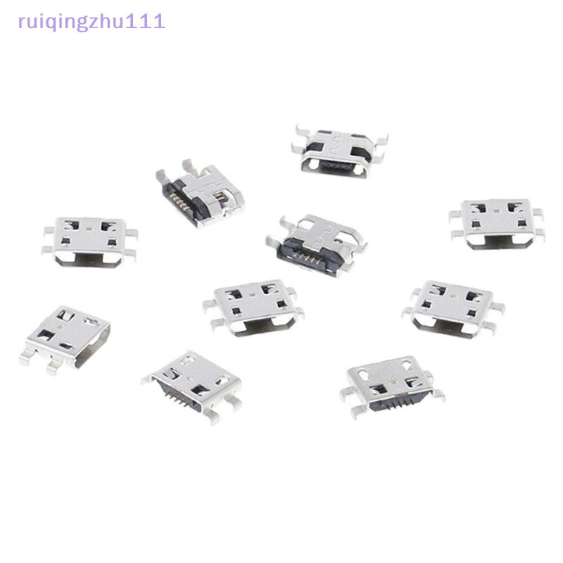 [ruiqingzhu] 10 件 B 型微型 usb 5 針母頭充電器安裝插孔連接器端口插座 [TW]