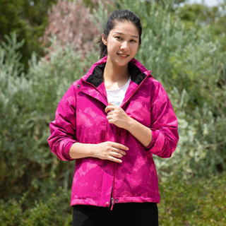 【Ladaferr-outdoors】大品牌廠商風雪狼出貨 加大羽絨衝鋒衣女 大尺碼100公斤可穿刷毛加厚防風登山外套