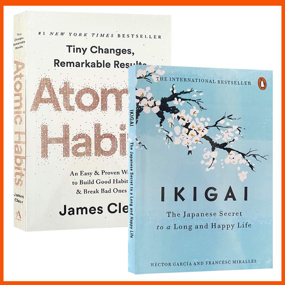 英文版 日本人幸福生活的祕密+原子習慣Atomic Habits 建立好習慣打破壞習慣的簡單方法