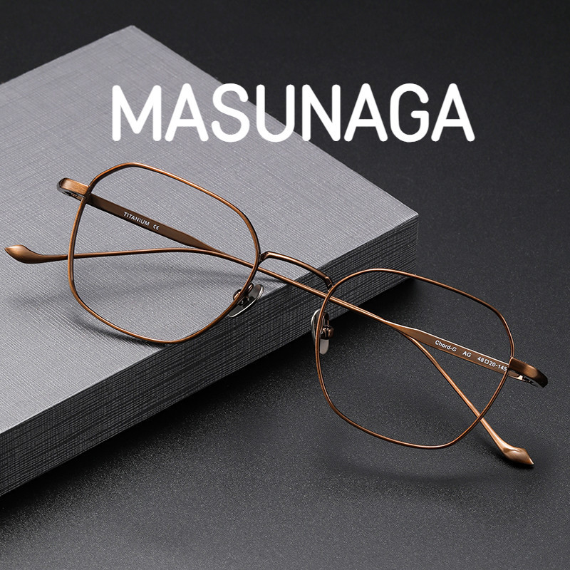 【TOTU眼鏡】MASUNAGA增永 純鈦眼鏡框 CHORD-G 日系眼鏡 復古眼鏡 多邊形鏡框 近視眼鏡