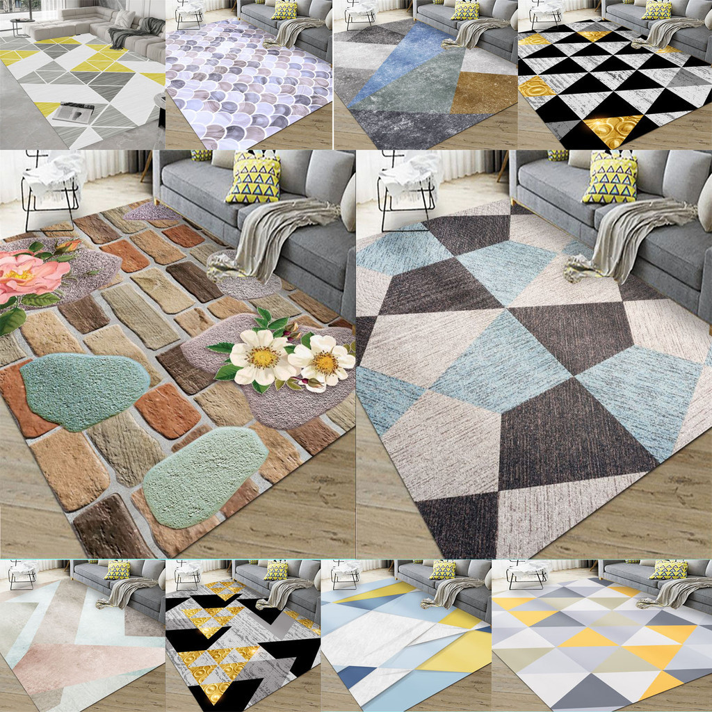 幾何圖案3d打印現代設計地毯客廳地毯地毯墊100*160cm 80*160cm 80*120cm 50*80cm 40*