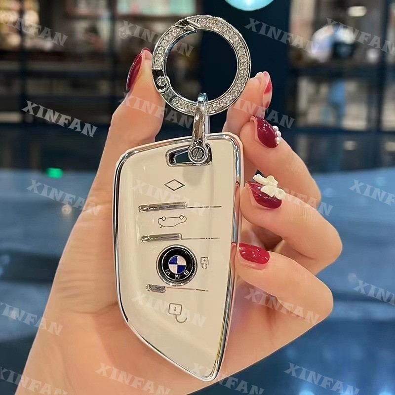 BMW Xinfan TPU 汽車遙控鑰匙殼蓋殼 Fob 適用於寶馬 G20 G30 G11 X1 X3 G01 F25
