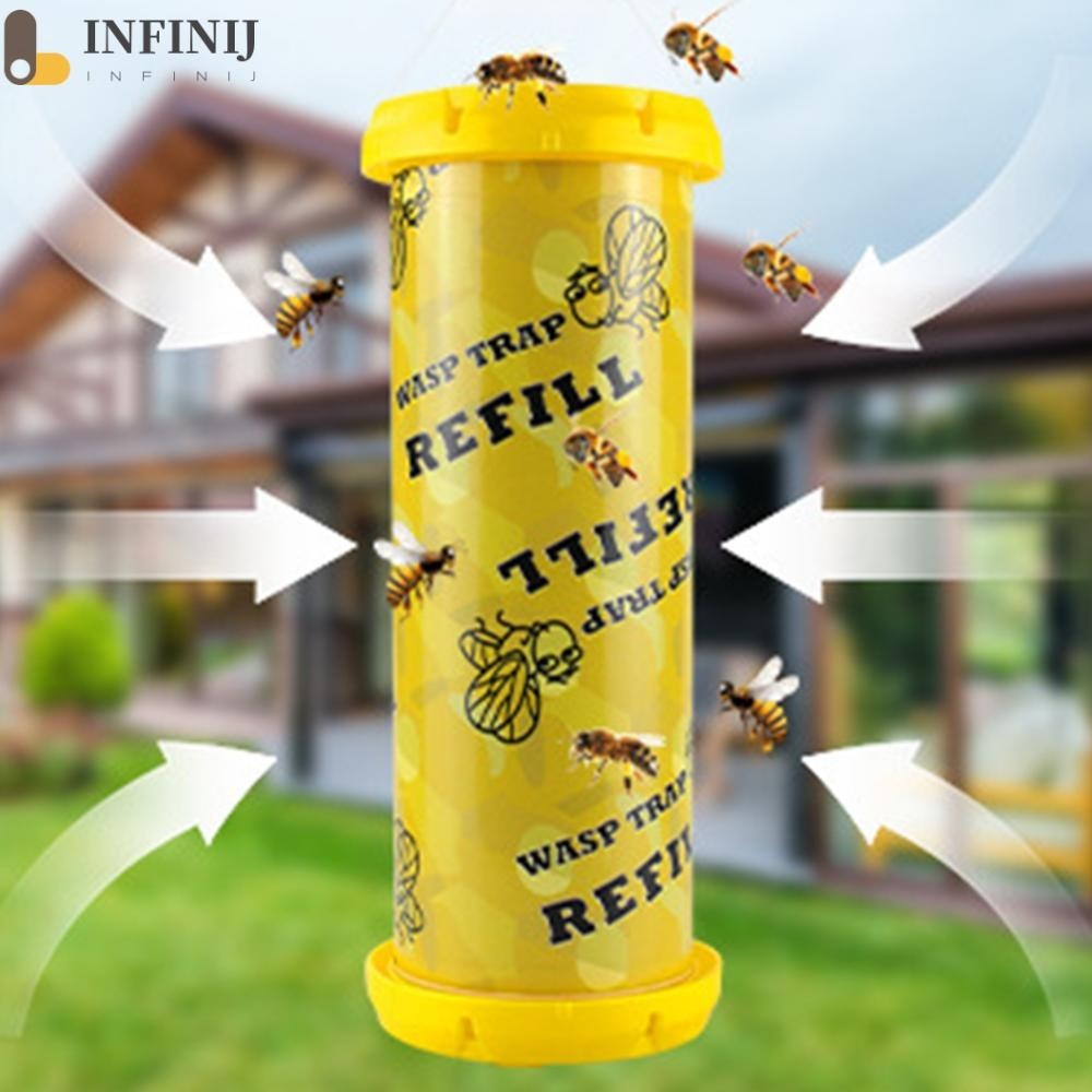 [infinij.tw] 蜜蜂壺捕蜂器可重複使用戶外誘蟲器圓柱形粘捕式誘捕器