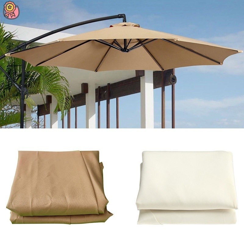 戶外雨傘替換雨篷3米滌綸布沙灘露台遮陽防紫外線防水布ykt OUYOU