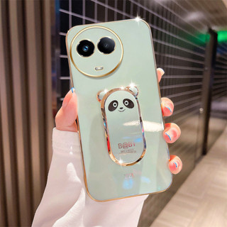 XIAOMI YBD 小米 POCO C61 Redmi A3 2024 精密相機手機殼帶豪華電鍍冰盾熊貓手機